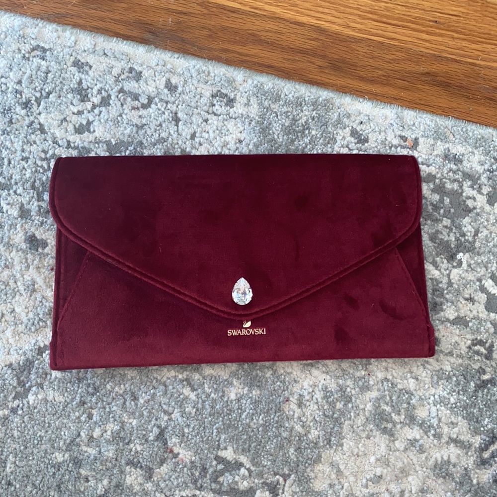 Velvet Swarovski clutch
